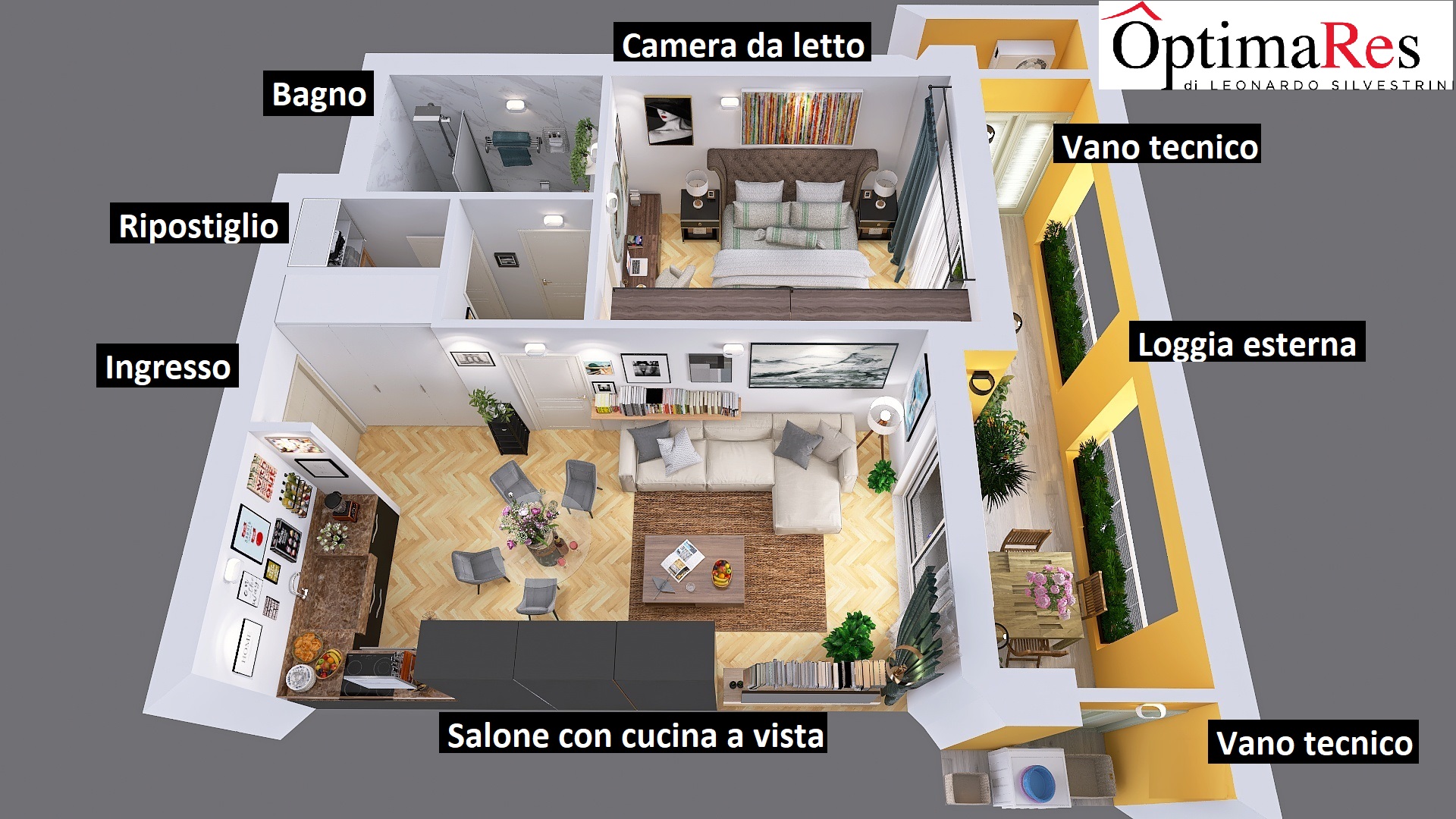 Via Napoleone Parboni Aerial View 1 Didascalie