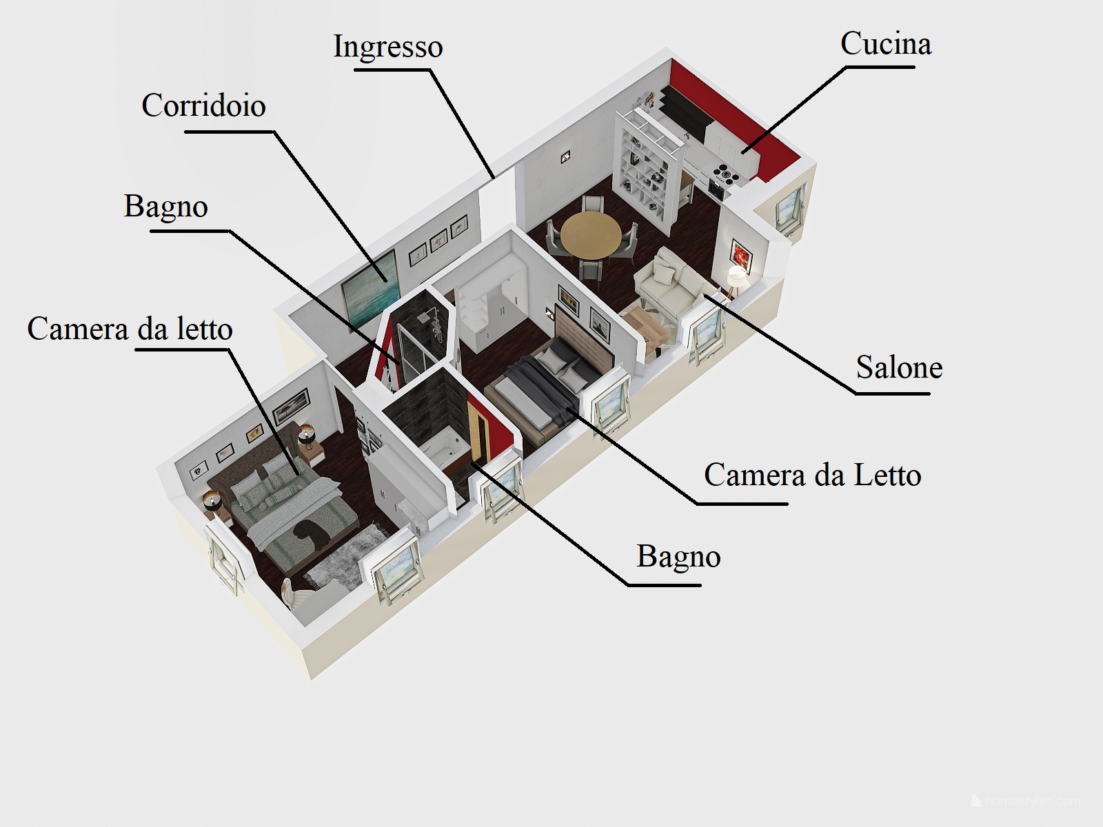 Via Filippo Casini Aerial View 1